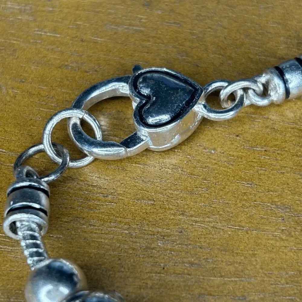 San Fransisco Travel Charm Bracelet Preowned Bridge Metallic Silver Heart clasp